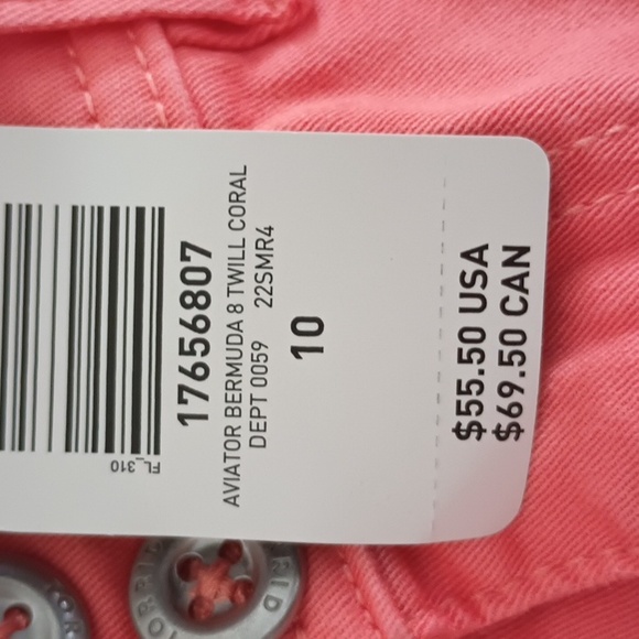 TORRID SHORTS AVIATOR BERMUDA CORAL SIZE 10 - Picture 6 of 6